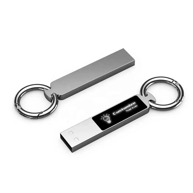 LED light-up Logo USB Disk with Keyring