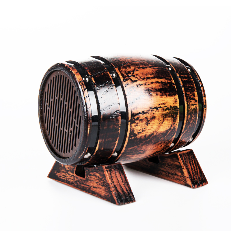 Wooden Barrel Bluetooth Speaker